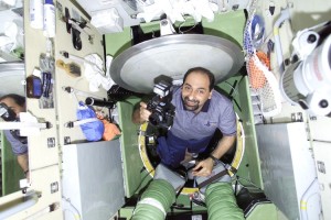 Guidoni_entering_the_Zarya_module_of_the_ISS