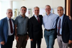 Il Center for Near Space incontra la NASA da sinistra: Vincenzo Torre, Roberto Paura, Gennaro Russo, Roger Hunter, Raffaele Savino